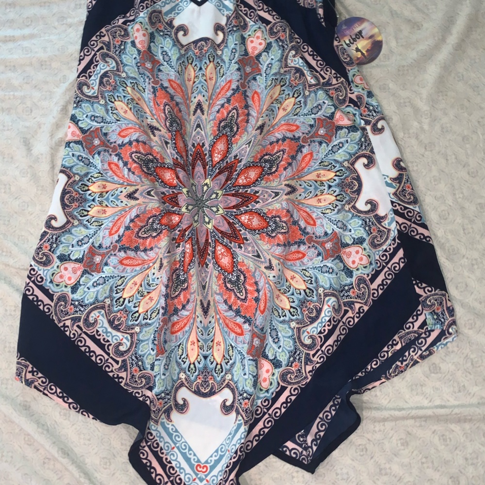 Pattern razor back dress